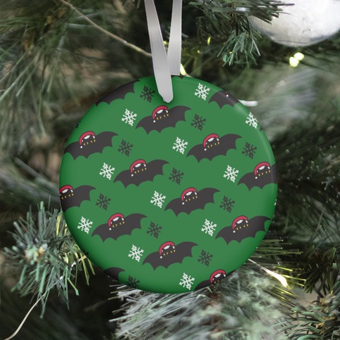 Christmas Bats Pattern Ornament
