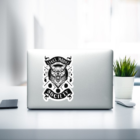 full moon” reusable macbook & privacy stickers