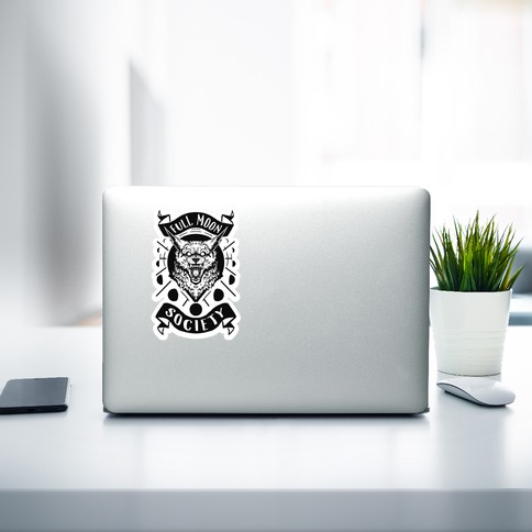 full moon” reusable macbook & privacy stickers