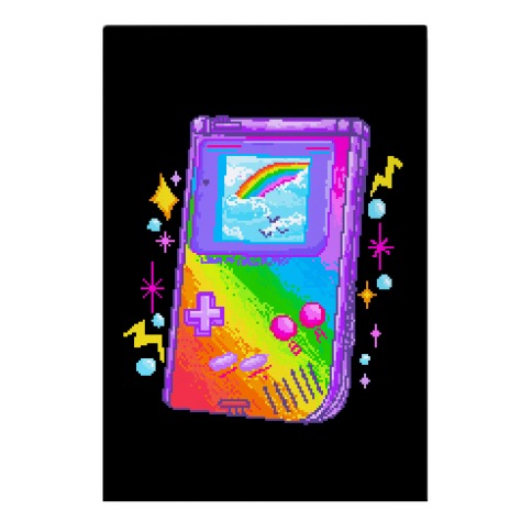 90s Rainbow Pixel Game Boy Garden Flag