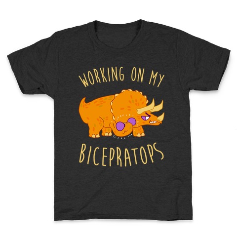 Working on My Bicepratops Kids T-Shirt