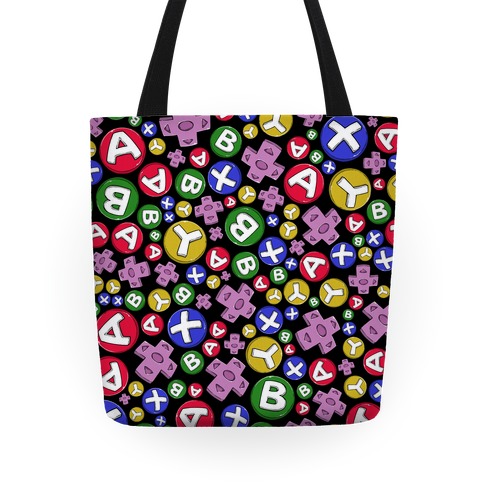Video Game Controller Buttons Pattern Tote