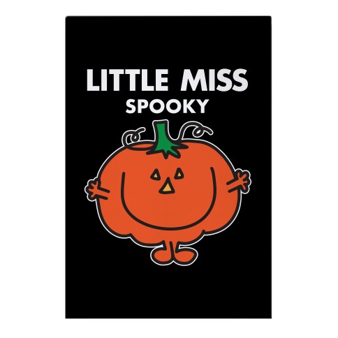 Little Miss Spooky Halloween Pumpkin Garden Flag