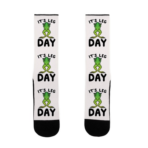 It's Leg Day Frog Parody Sock