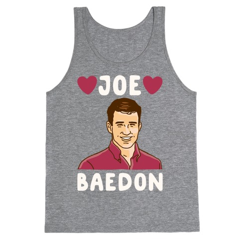 Joe Baedon Parody White Print Tank Top