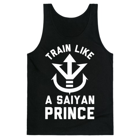 Train Like A Saiyan Prince Tank Top
