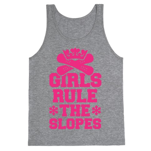 Girls Rule The Snowboarding Slopes Tank Top