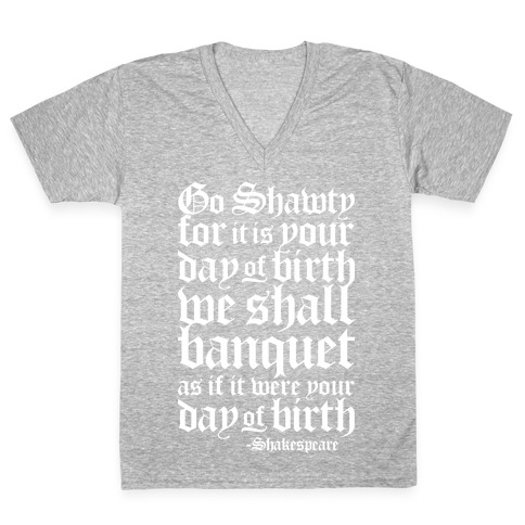 Shakespeare Party V-Neck Tee Shirt