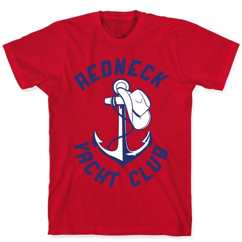 Official Redneck Yacht Club Full Color Logo T-Shirt in Cardinal Red