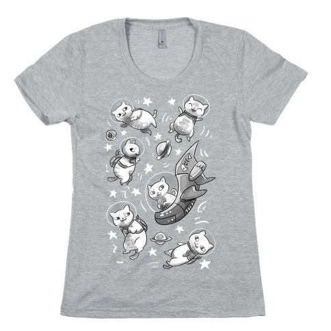 Cats In Space Womens T-Shirt