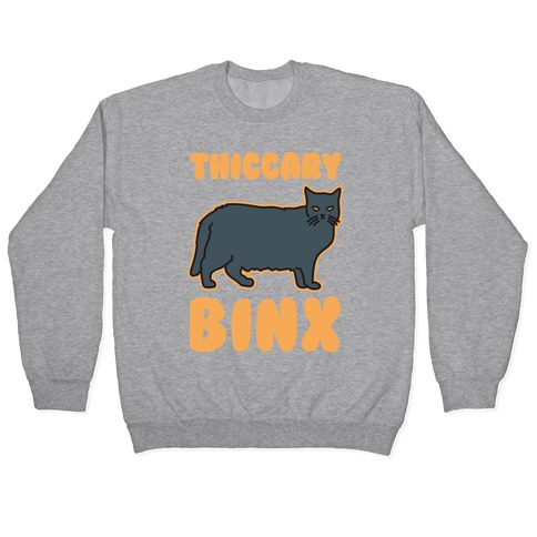 Thiccary Binx Parody White Print Pullover