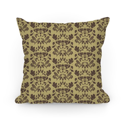 Woodland Moth Pattern Pillow