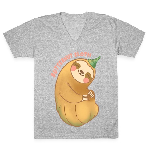 Butternut Sloth V-Neck Tee Shirt