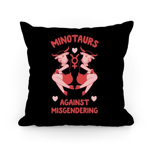 Minotaurs Against Misgendering Pillow