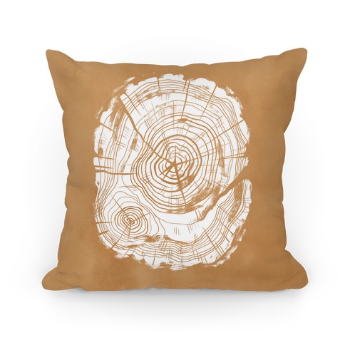 Tree Growth Rings Pillow