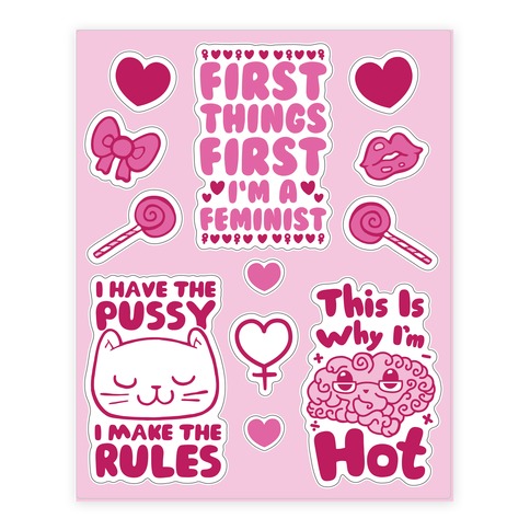 Sassy and Smart Feminist  Stickers and Decal Sheet