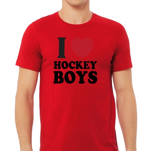 I Love Hockey Boys Pins | LookHUMAN