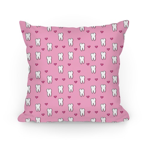 Pink Tooth Pattern Pillow
