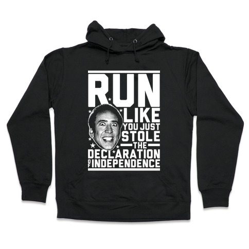 Run Like Nick Cage Hooded Sweatshirt