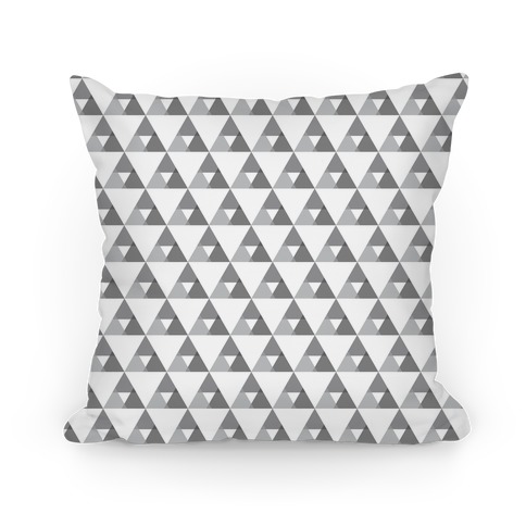 Gray Triangles Pattern Pillow