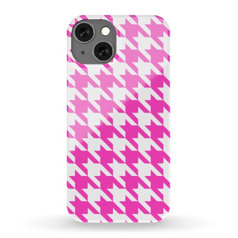 Pink Houndstooth Phone Case