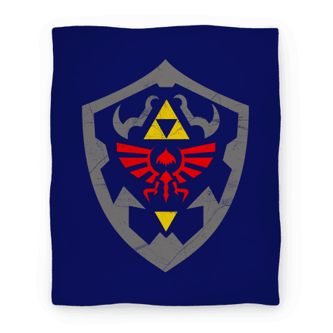 Hylian Zelda Shield Fleece Blanket by Becca Buecher - Fine Art America