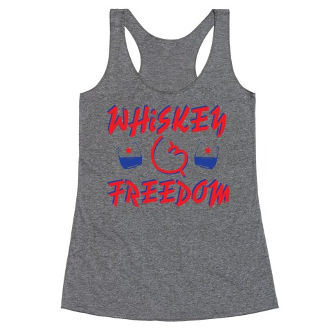 Whiskey And Freedom Racerback Tank Top