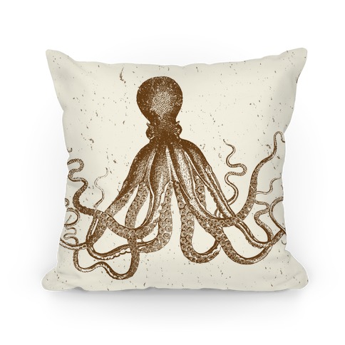 Vintage Octopus (Cream) Pillow