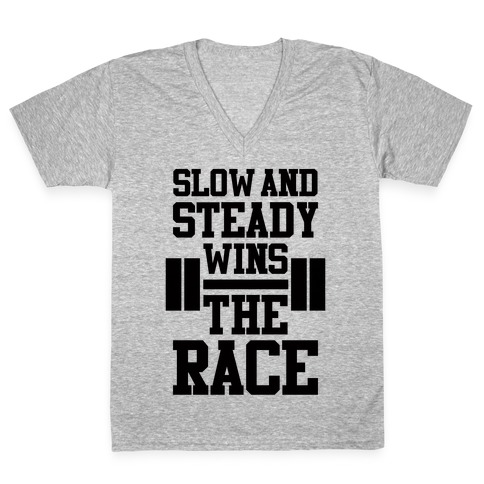 Slow And Steady V-Neck Tee Shirt