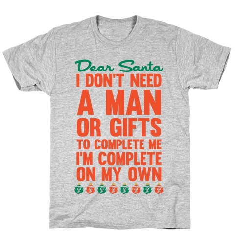 Dear Santa (Feminist Christmas) T-Shirts | LookHUMAN