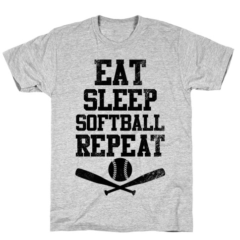Eat Sleep Softball Repeat (Vintage) T-Shirt