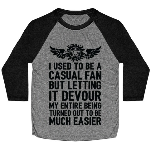 I Used To Be A Casual Fan (Supernatural) Baseball Tee