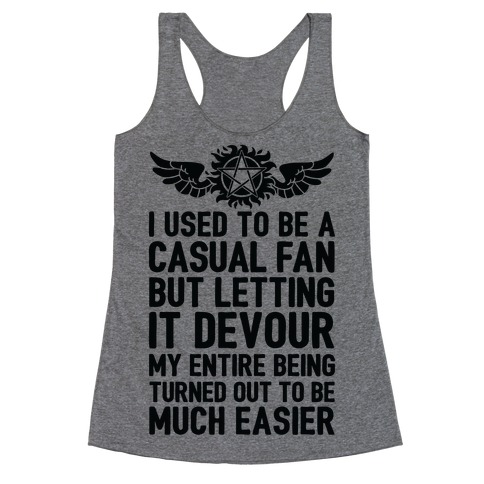 I Used To Be A Casual Fan (Supernatural) Racerback Tank Top