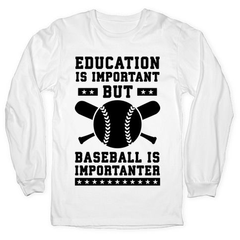 Mens School Is Important But Baseball Is Importanter Tshirt Funny Sports Tee