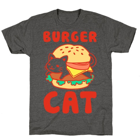 Burger Cat (Text) T-Shirt