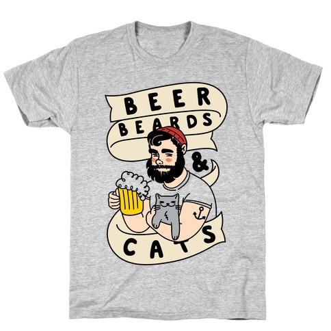 Beer, Beards and Cats T-Shirt
