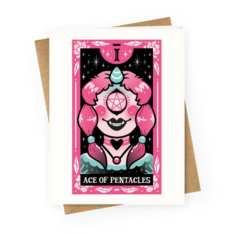 Creepy Cute Tarot: Ace Of Pentacles Greeting Card
