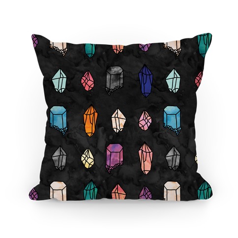 Watercolor Crystal Pattern Pillow