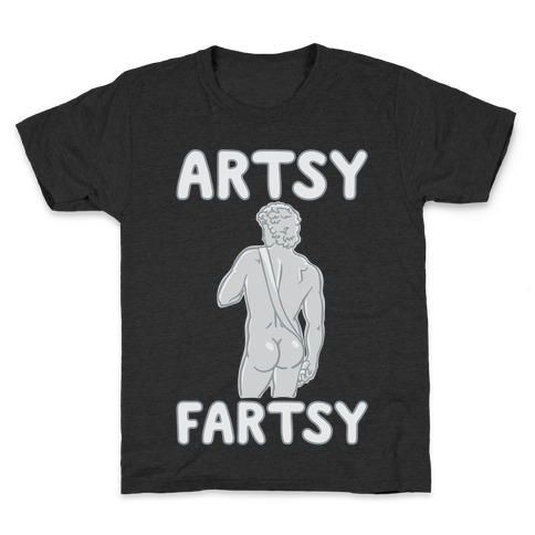 Artsy Fartsy White Print Kids T-Shirt