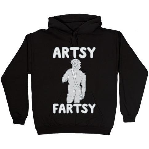 Artsy Fartsy White Print Hooded Sweatshirt
