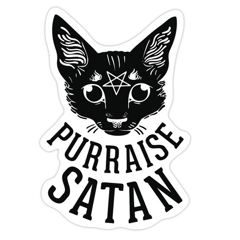 Purraise Satan Die Cut Sticker