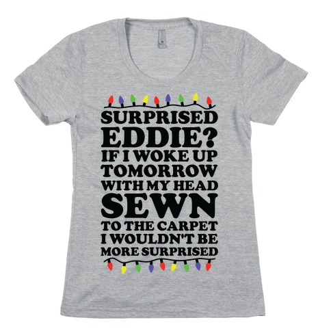 Surprised Eddie Womens T-Shirt