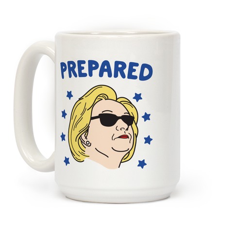 LookHUMAN Chillary Clinton White 15 Ounce Ceramic Coffee Mug 