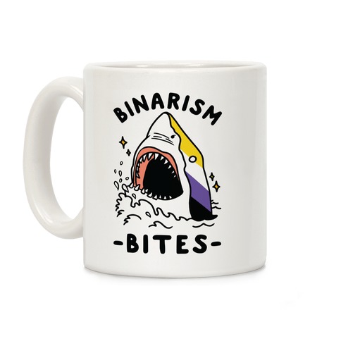 Binarism Bites Non-Binary Coffee Mug