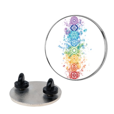 Watercolor Chakra Symbols Pin