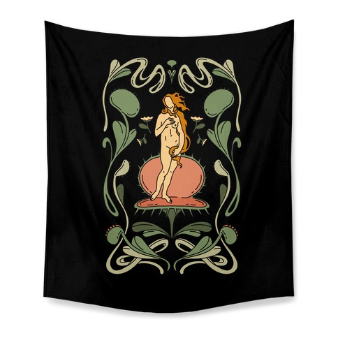 The Birth of Venus Fly Trap Tapestry