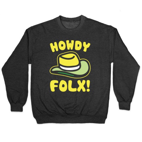 Howdy Folx White Print Pullover
