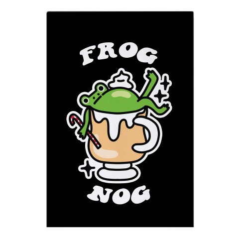 Frog Nog Garden Flag