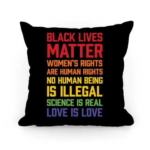 Black Lives Matter List Pillow