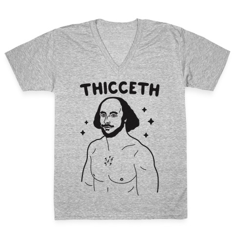 Thicceth Shakespeare V-Neck Tee Shirt